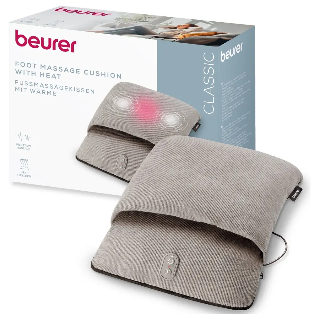 Масажор, Beurer FM 28 Compact foot massager 2 in 1: Vibration massager and foot warmer; 3 programs; Operation via USB-C cable; up to size 43; auto switch-off after 20 min - image 8