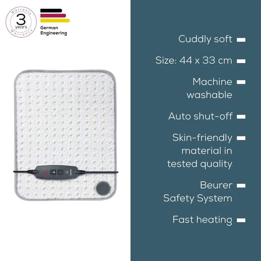Ηλεκτρική θερμοφόρα, Beurer HK 43 Super Cosy με εξαιρετικά απαλή επιφάνεια; 3 φωτιζόμενες ρυθμίσεις θερμοκρασίας; Γρήγορη θέρμανση; Αυτόματη - image 1