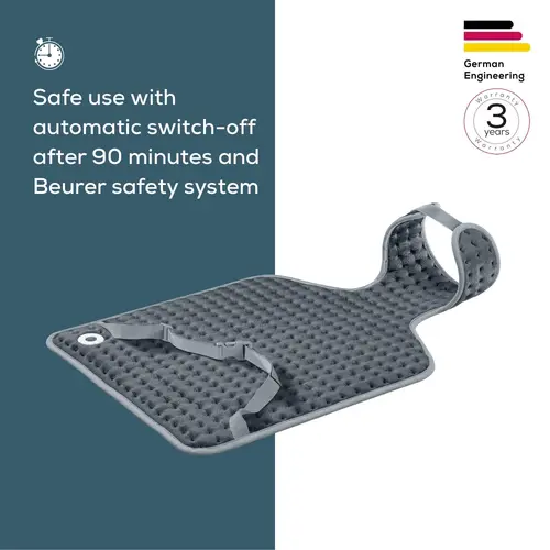 Термоподложка, Beurer HK 64 Back & neck heat pad; Soft, cosy material; Automatic switch-off; BSS; Machine-washable at 30°C; Fast heating; 3 Illuminated temperature settings - image 7