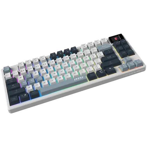 MSI FORGE GK600 TKL WIRELESS SKY - Hot-Swappable Mechanical Switches, PBT Keycaps, Sound-Dampening Foam and Gaskets, Integrated Display, RGB LED, 2.4GHz, BT, USB-C - image 2