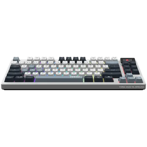 MSI FORGE GK600 TKL WIRELESS SKY - Hot-Swappable Mechanical Switches, PBT Keycaps, Sound-Dampening Foam and Gaskets, Integrated Display, RGB LED, 2.4GHz, BT, USB-C - image 3