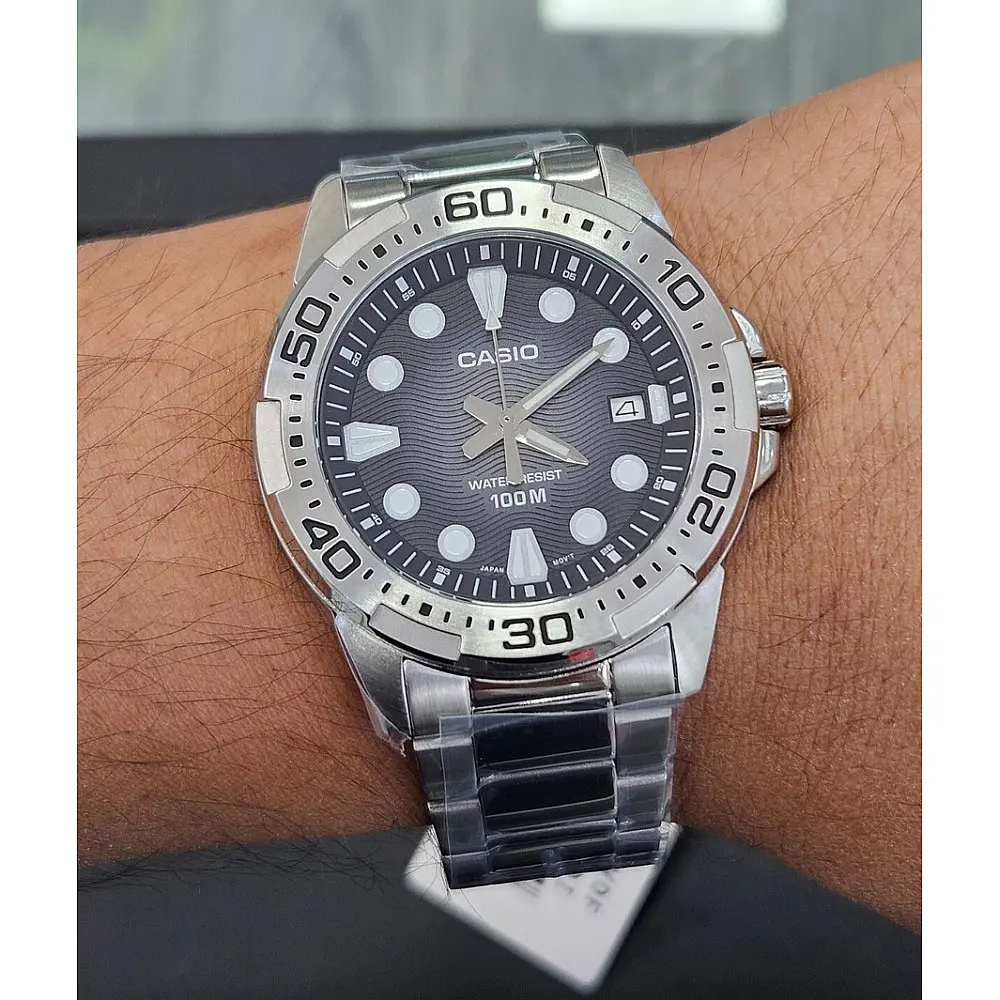 Мъжки аналогов часовник Casio - MTD-140D-1AVDF - image 2