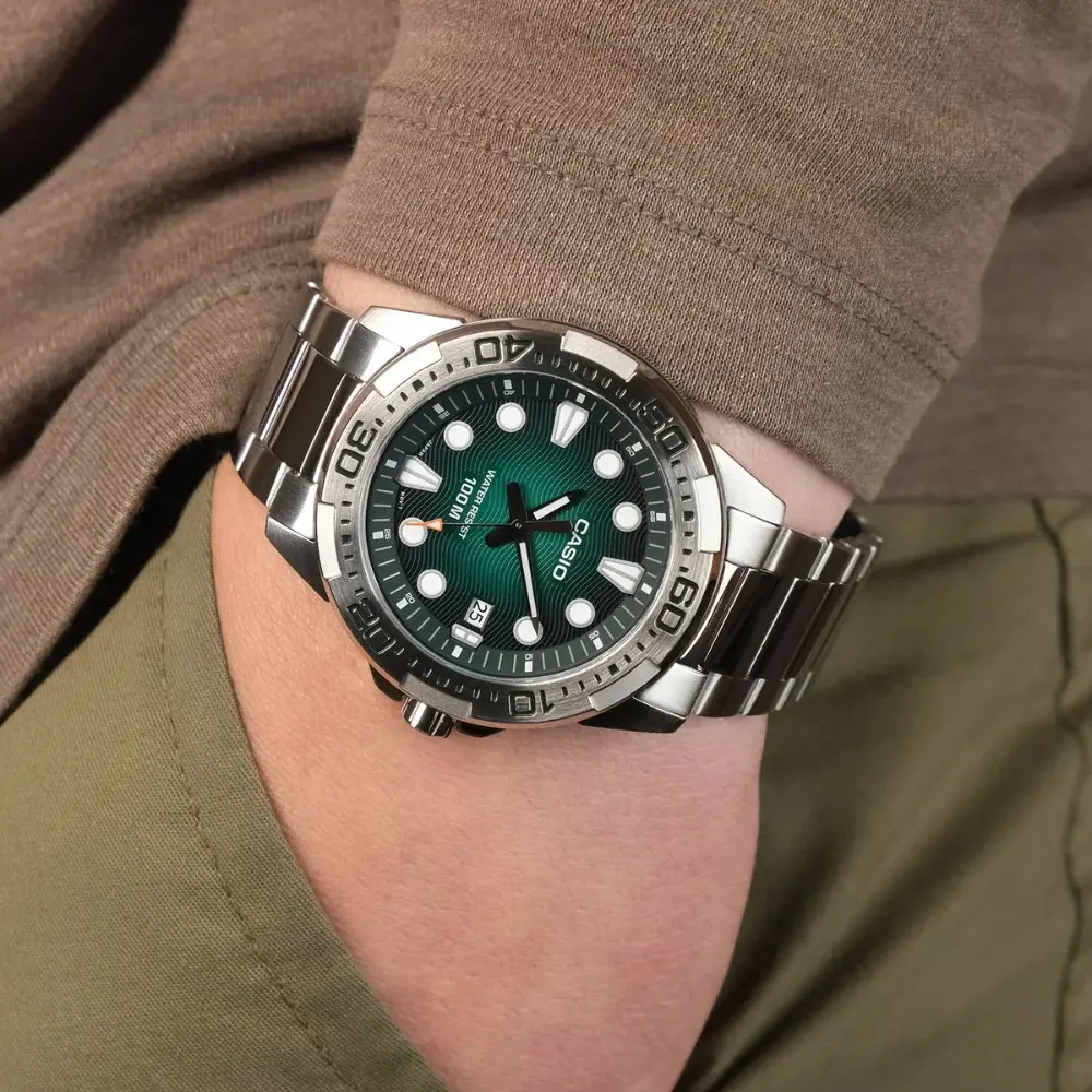 Мъжки аналогов часовник Casio - MTD-140D-3AVDF - image 2