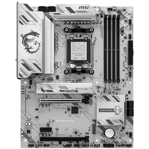 MSI B850 GAMING PLUS WIFI6E, ATX, Socket AM5, 4x DDR5 Dual Channel up to 8200(OC)MHz, 2x PCIe x16 slot, 2x M.2 slot, 4x USB 5Gbps, 3x USB 10Gbps, 1x USB 10Gbps Type-C, HDMI, DP, 7.1 HD Audio, 2.5G LAN, WiFI 6E, BT, 3Y - 2