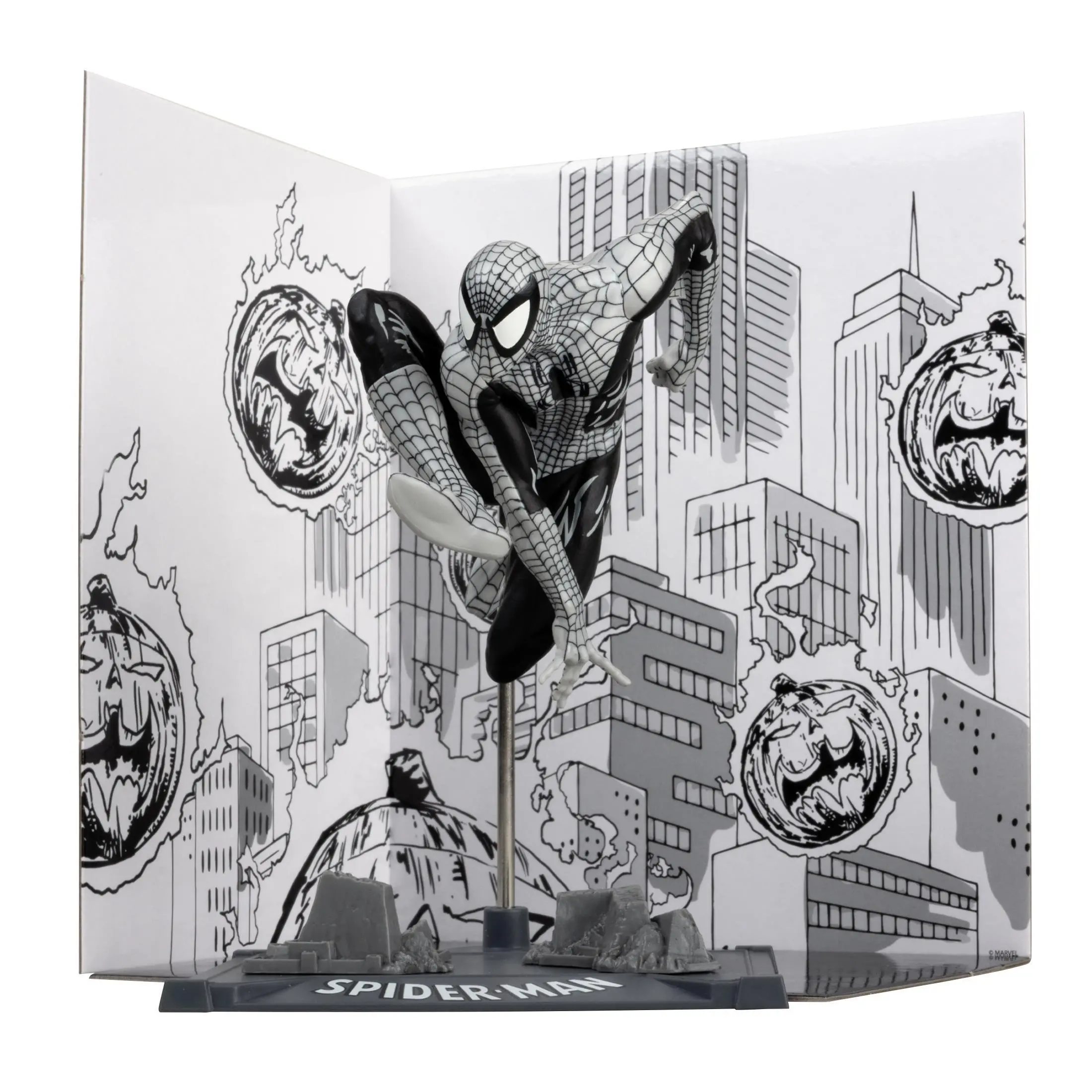 Фигурка FMarvel Spider-Man (Line Art) 1:10th Scale Collectible with Scene (Spider-Man #6) Gold Label - image 4