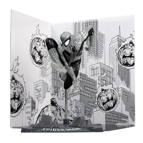 Фигурка FMarvel Spider-Man (Line Art) 1:10th Scale Collectible with Scene (Spider-Man #6) Gold Label - image 4
