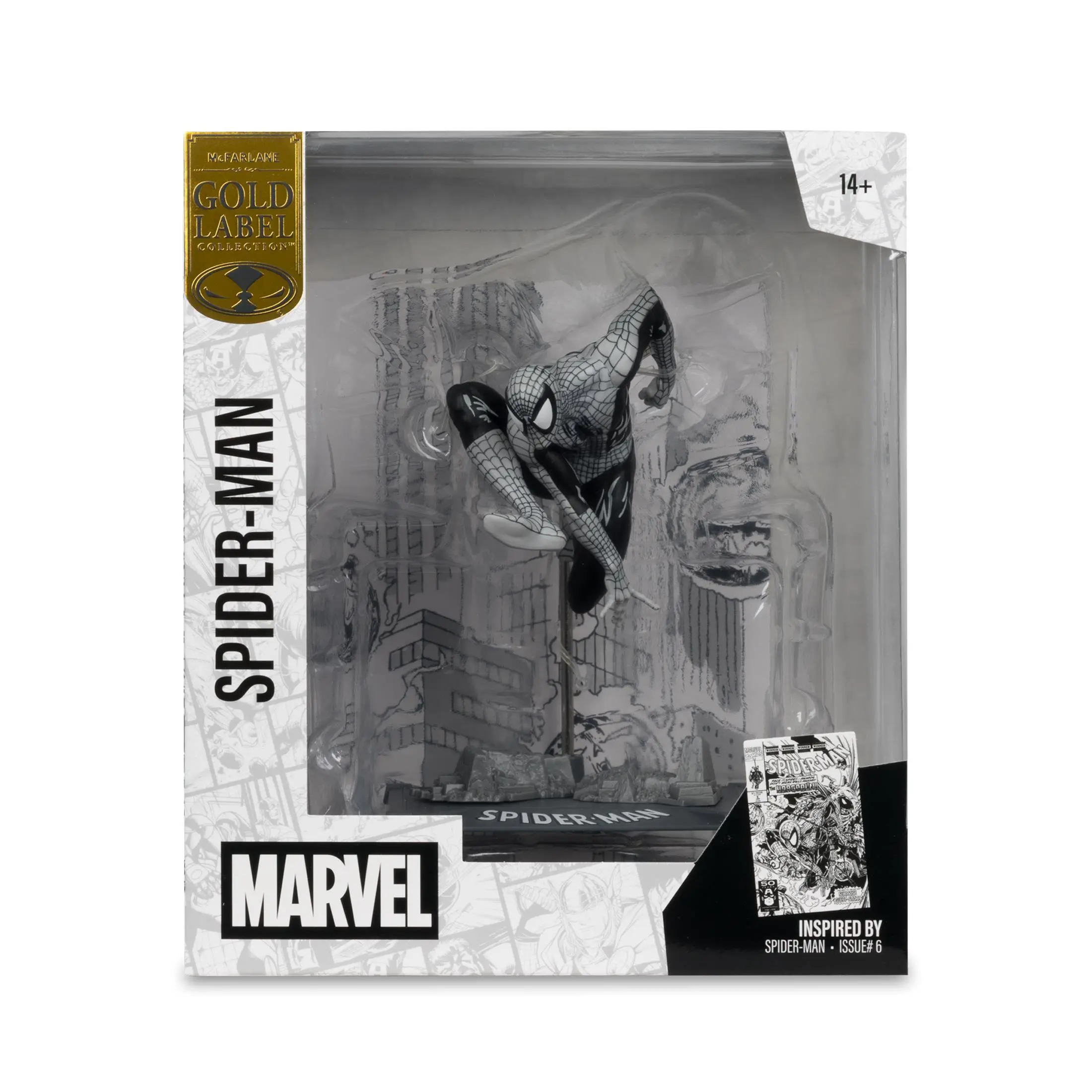 Фигурка FMarvel Spider-Man (Line Art) 1:10th Scale Collectible with Scene (Spider-Man #6) Gold Label - image 5