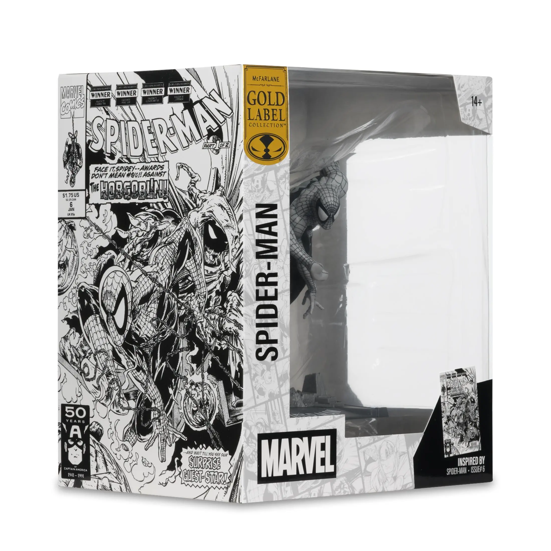 Фигурка FMarvel Spider-Man (Line Art) 1:10th Scale Collectible with Scene (Spider-Man #6) Gold Label - image 6