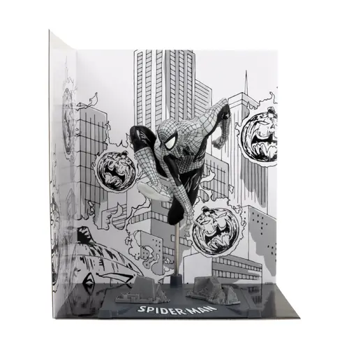 Figurină FMarvel Spider-Man (Line Art) 1:10th Scale Collectible with Scene (Spider-Man #6) Gold Label - 1