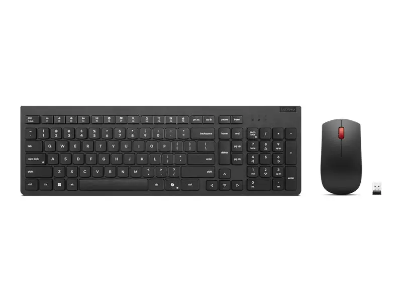 Комплект, Lenovo Essential Wireless Combo Keyboard & Mouse Gen2 Black-Bulgarian