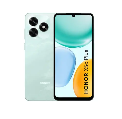 Мобилен телефон, Honor X5c Plus Ocean Cyan, Nala-L31B, 6.74" TFT LCD, 1600x720, MediaTek Helio G81 (2x2GHz+6x1.7GHz), 4GB, 128GB, 50/5MP, 5260mAh, FPT, BT, USB Type-C, Android 15, MagicOS 9.0