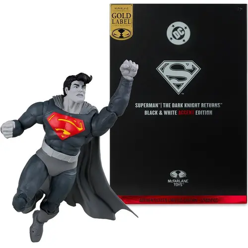 Фигурка DC Multiverse Superman (The Dark Knight Returns) Black & White Accent Edition Gold Label 7in - image 2