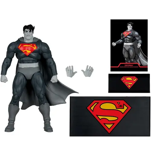 Фигурка DC Multiverse Superman (The Dark Knight Returns) Black & White Accent Edition Gold Label 7in - image 3