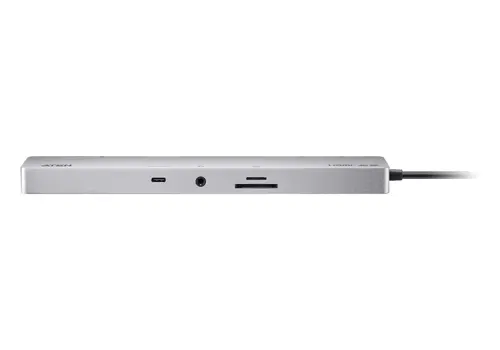ATEN Докинг 11-in-1 USB-C Multiport Dock + Power Pass-Through, 2 x HDMI, LAN,3.5mm, USB-C, SD Card , microSD, 3 x USB 3.2 - image 2
