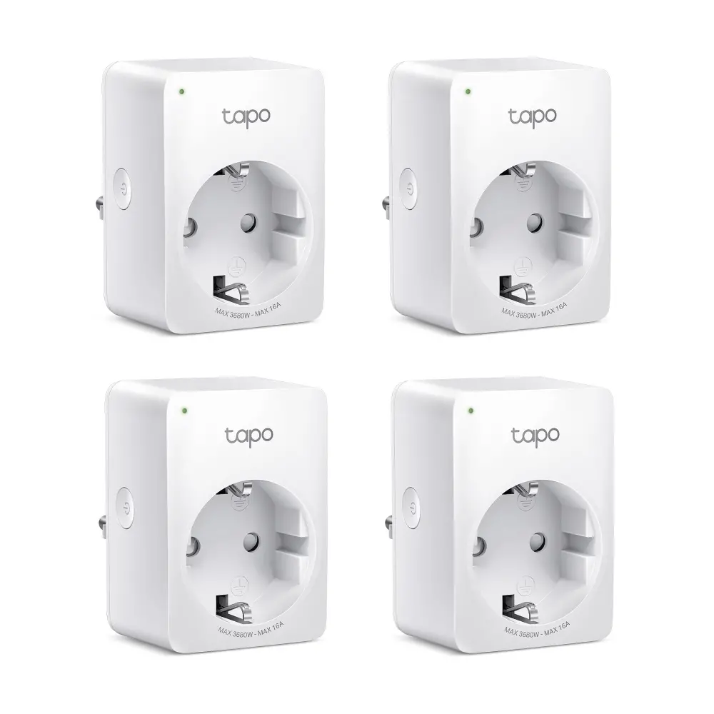 Priză inteligentă TP-LINK Tapo P110(4-pack), Wi-Fi, Energy Monitoring, 3680W