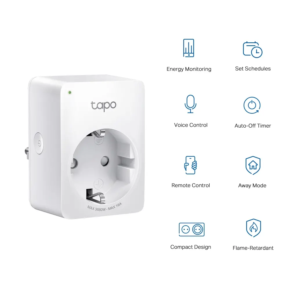 Управляем контакт TP-LINK Tapo P110(4-pack), Wi-Fi, Energy Monitoring,3680W - image 1