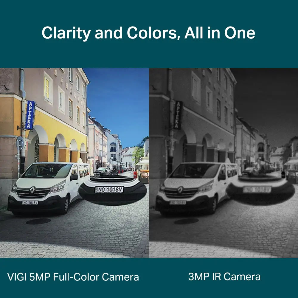 Камера TP-LinkVIGI C350(4mm), 5MP, булет,Full-Color,Outdoor, мрежова - image 2