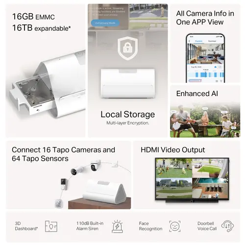 Интелигентен хъб TP-Link Tapo H500, Smart HomeBase - image 3