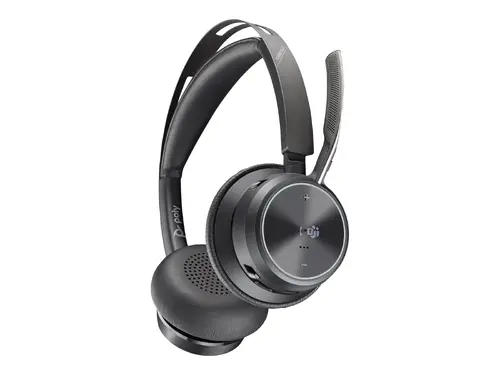 HP Poly Voyager Focus 2 Microsoft Teams Certified USB-C-C Headset +USB-C/A Adapter + Charging Stand No localization - image 2
