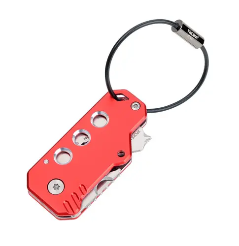 Instrument multifuncțional/breloc Troika - KEYTOOL, roșu - 1