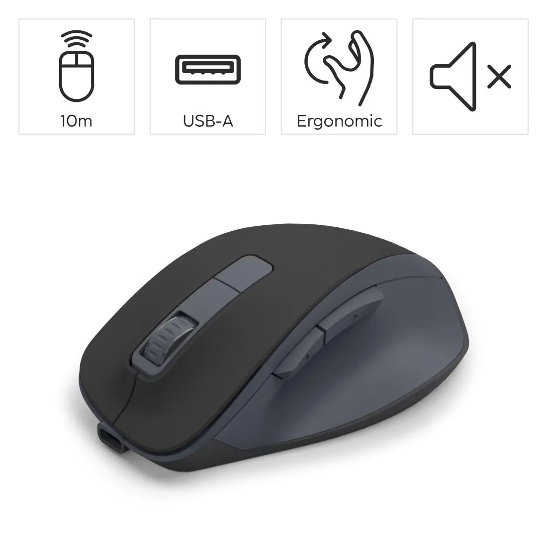 HAMA Безжична оптична мишка WM-500 Recharge , черна, 6 бут.,800/1200/1600 dpi, безшумна - image 9
