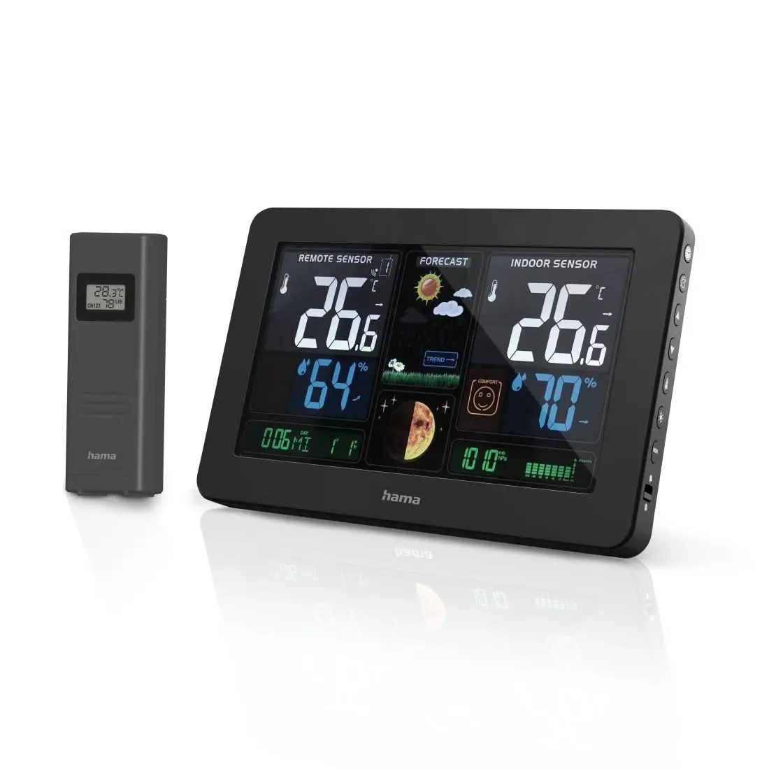 HAMA Stație meteo electronică "Premium", display LED color