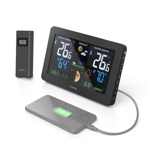 HAMA Stație meteo electronică "Premium", display LED color - 11