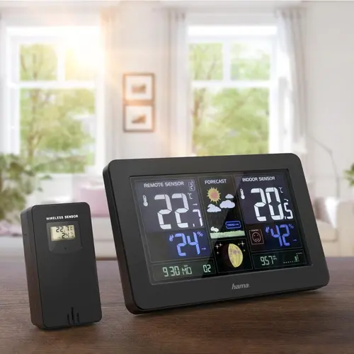 HAMA Електронна метеостанция "Premium", цветен LED дисплей - image 14