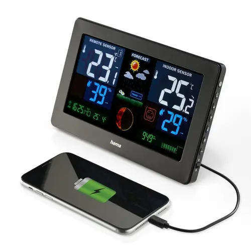 HAMA Stație meteo electronică "Premium", display LED color - 5