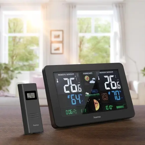 HAMA Stație meteo electronică "Premium", display LED color - 8