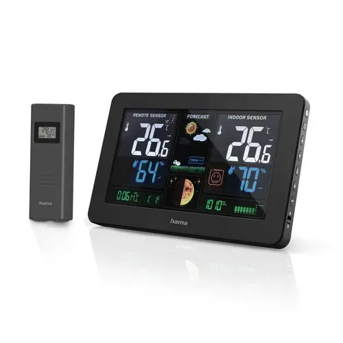HAMA Stație meteo electronică "Premium", display LED color - 1