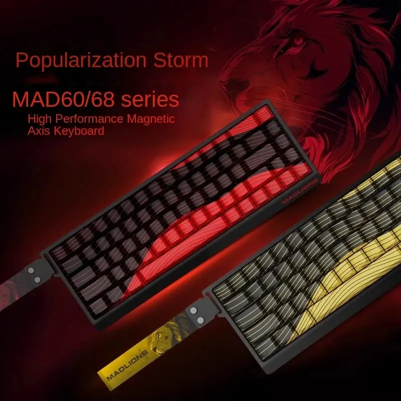 Madlions професионална геймърска механична клавиатура Professional Gaming Mechanical Keyboard MAD 68 HE Flagship V2 - 8K, Magnetic Amber Pro Switches - White - image 2
