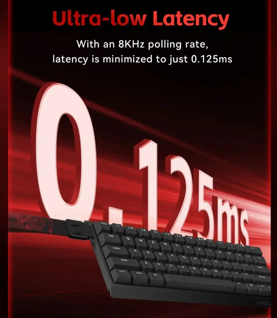 Madlions професионална геймърска механична клавиатура Professional Gaming Mechanical Keyboard MAD 60 HE Flagship V2 - 8K, Magnetic Amber Pro Switches - White - image 5