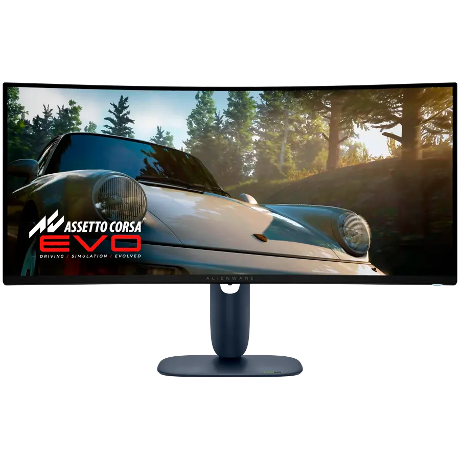 Monitor LED Alienware AW3425DW 34.2", 3440x1440, UW-QHD, 240Hz, QD-OLED AG, 21:9, 1.5m:1, 250 cd/m2 / 1000 cd/m2, 0.03ms GTG, 178/178, 99.3% DCI-P3, DP, 2xHDMI, 1xUSB-B, 1xUSB-A, 1xUSB-C (15W), T/S/H Adj (11cm), Curved (1800R), True Black, 3Y