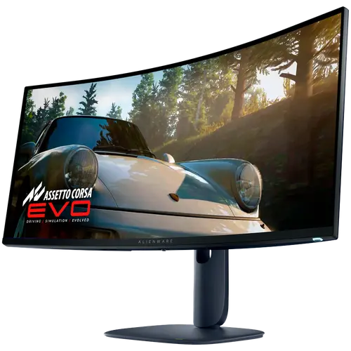 Monitor LED Alienware AW3425DW 34.2", 3440x1440, UW-QHD, 240Hz, QD-OLED AG, 21:9, 1.5m:1, 250 cd/m2 / 1000 cd/m2, 0.03ms GTG, 178/178, 99.3% DCI-P3, DP, 2xHDMI, 1xUSB-B, 1xUSB-A, 1xUSB-C (15W), T/S/H Adj (11cm), Curved (1800R),  True Black, 3Y - image 2