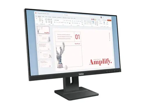 Монитор, Lenovo ThinkVision E24-40 23.8" IPS, WLED, 1920x1080, 16:9, 4ms, 100Hz, 250 cd/m2, 1300:1, HDMI, DP, VGA, Speakers 2Wx2, Tilt, Swivel, Pivot, Height Adjust Stand - image 4