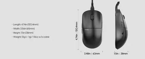 Pulsar професионална геймърска мишка Wired Gaming Mouse X2 Wired Size2 Black - image 10