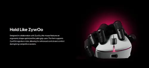 Pulsar професионална геймърска мишка Wireless Gaming Mouse ZywOo The Chosen Mouse Size1 White 8K - image 9