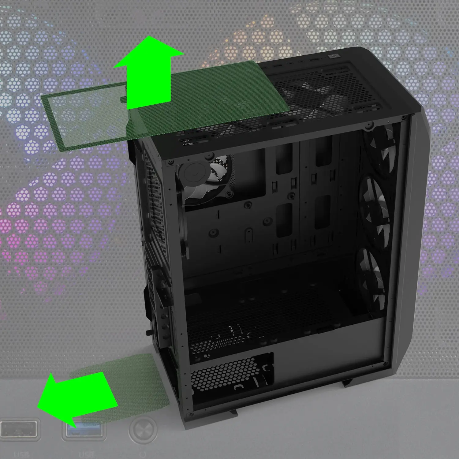 Zalman кутия за компютър Case ATX - N7 PLUS - 7 fans included, Tempered Glass - image 13