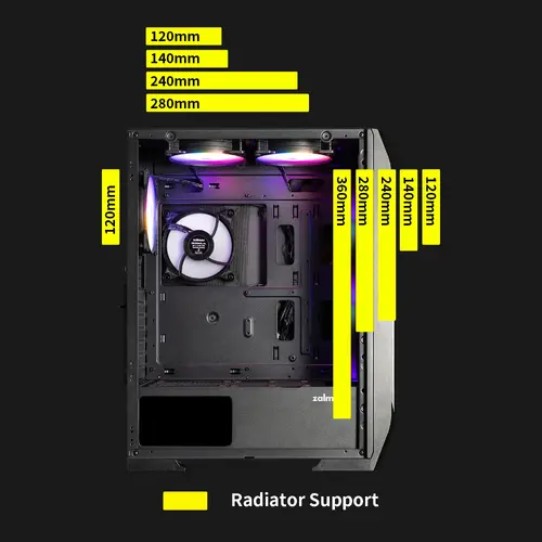 Zalman кутия за компютър Case ATX - N7 PLUS - 7 fans included, Tempered Glass - image 20