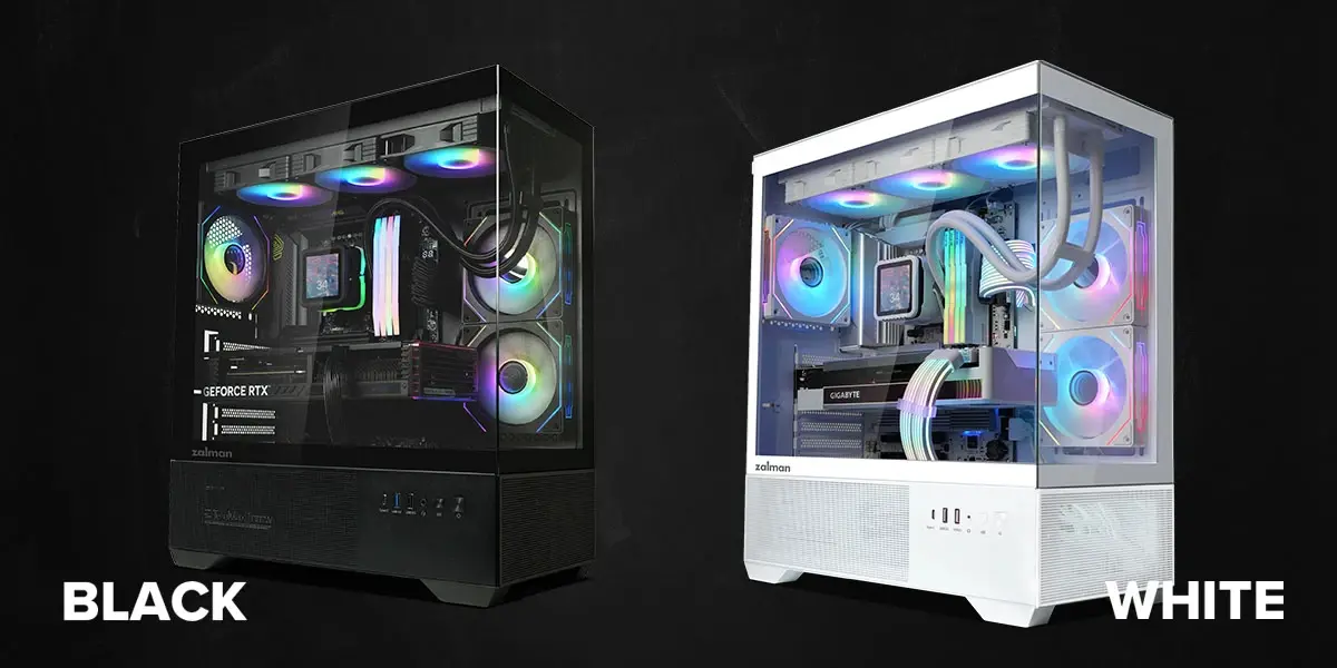 Zalman кутия Case ATX - Chronix BLACK - 3 x 120 mm A-RGB, USB-C, Tempered Glass - image 11