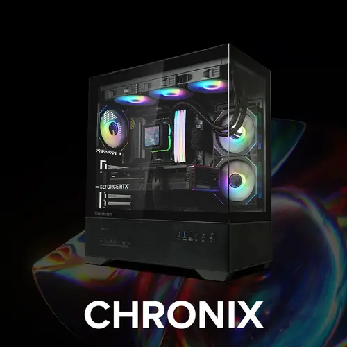 Zalman κουτί Case ATX - Chronix BLACK - 3 x 120 mm A-RGB, USB-C, Tempered Glass - 16