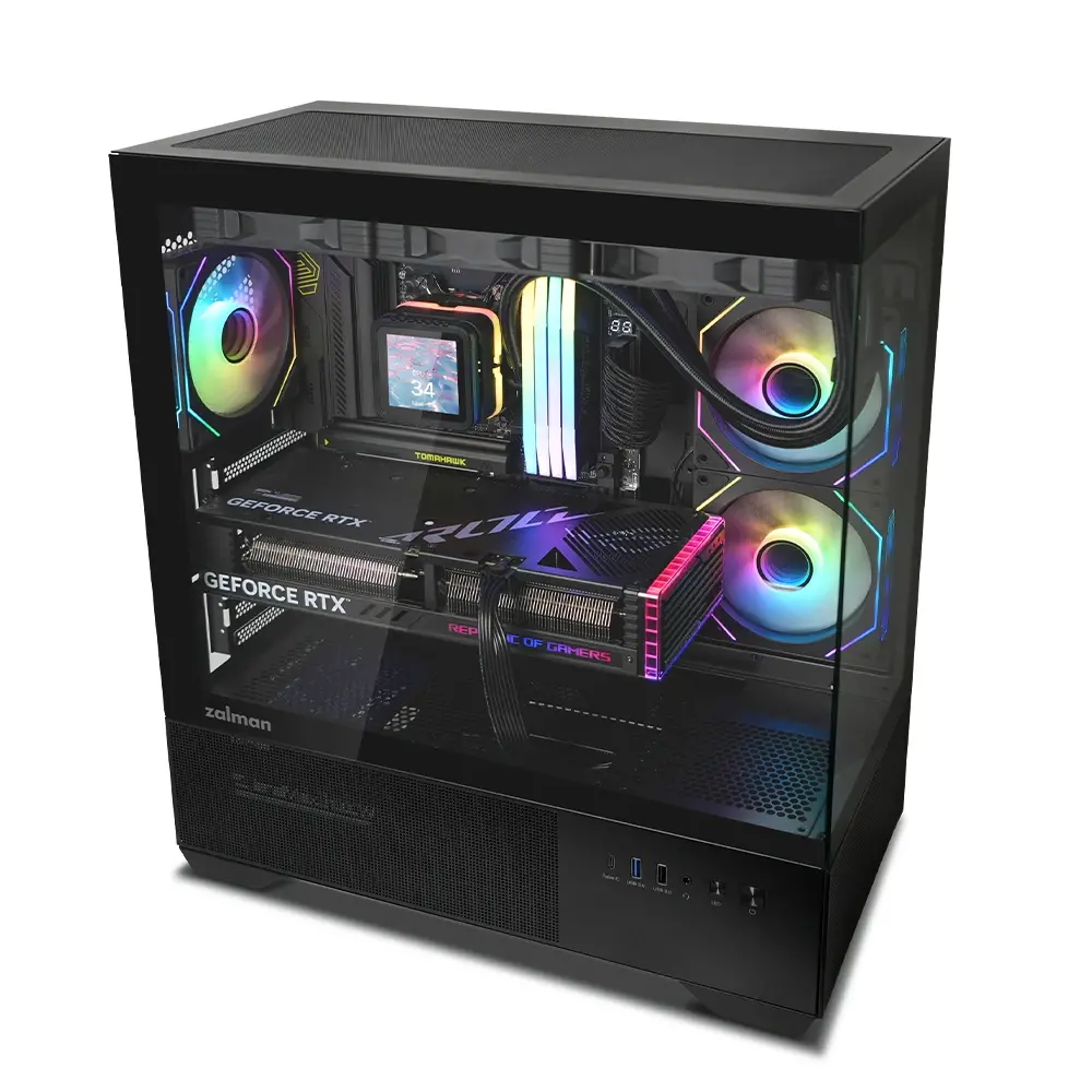 Zalman carcasă Case ATX - Chronix BLACK - 3 x 120 mm A-RGB, USB-C, Tempered Glass - image 2
