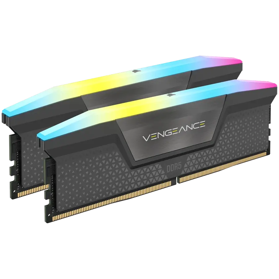 CORSAIR VENGEANCE RGB DDR5 64GB (2 x 32GB) DDR5 6000 CL40-50-50-96 1.35V Intel XMP & AMD EXPO - GREY