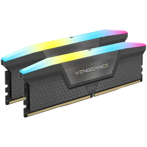 CORSAIR VENGEANCE RGB DDR5 64GB (2 x 32GB) DDR5 6000 CL40-50-50-96 1.35V Intel XMP & AMD EXPO - GREY