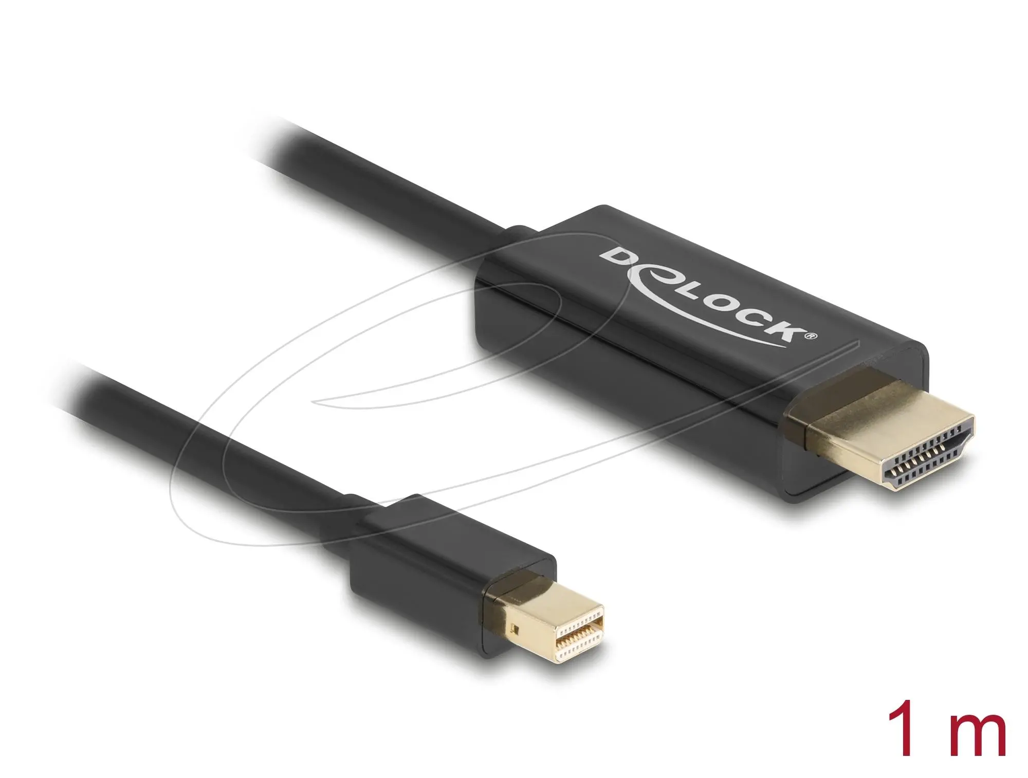 Delock Кабел пасивен mini DisplayPort 1.1 към HDMI, 1 m - image 1