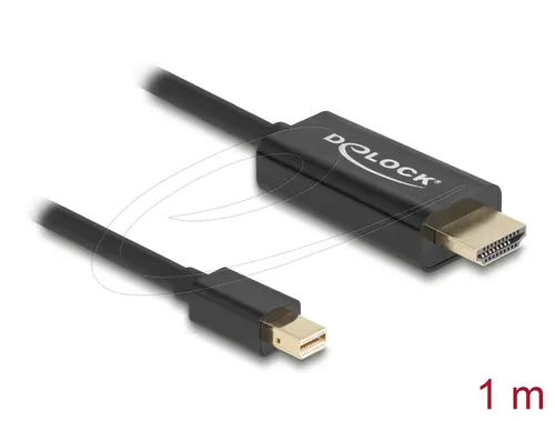 Delock Кабел пасивен mini DisplayPort 1.1 към HDMI, 1 m - image 1