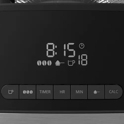 Καφετιέρα, Krups KM832810 Grind & Brew, μεταλλικός μύλος, 3 ρυθμίσεις άλεσης, ψηφιακή οθόνη, χρονοδιακόπτης, 1.25L - 11