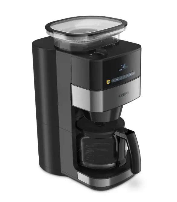 Кафемашина, Krups KM832810 Grind & Brew, metalic grinder, 3 grinding settings, digital display, timer, 1.25L - image 3