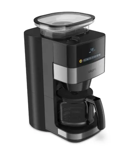 Cafetieră, Krups KM832810 Grind & Brew, râșniță metalică, 3 setări de măcinare, display digital, temporizator, 1.25L - 4